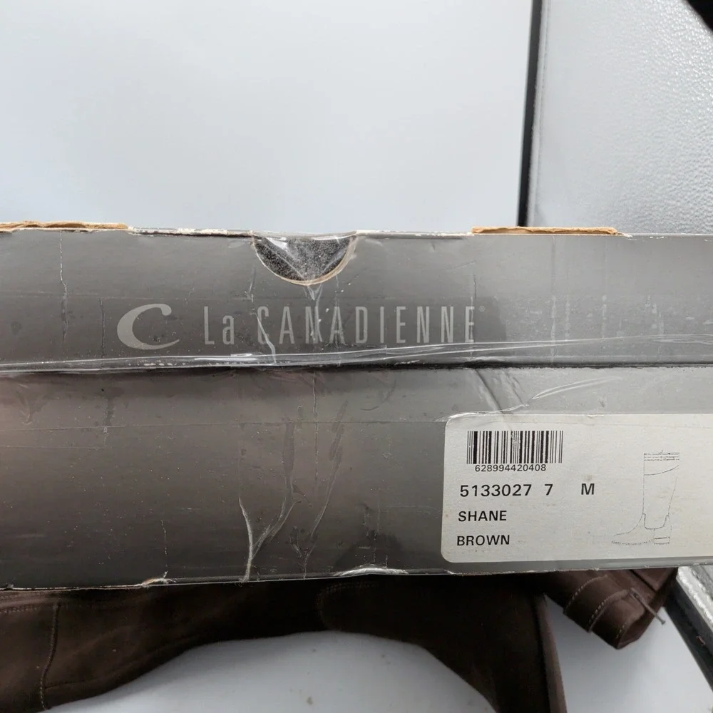 La Canadienne Shane Brown Suede Waterproof Knee High Riding Boots Women 7 M